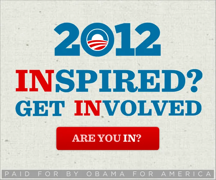OBAMA FOR AMERICA Register to Vote Banner Ad