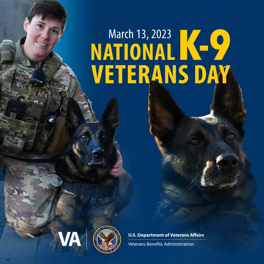 NATIONAL K-9 VETERANS DAY VA Social media ad