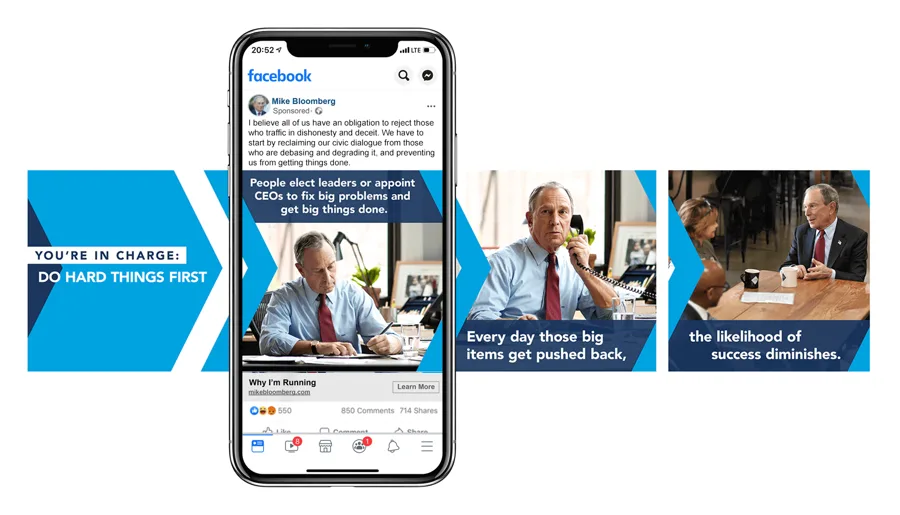 MIKE BLOOMBERG Social media carousel ad